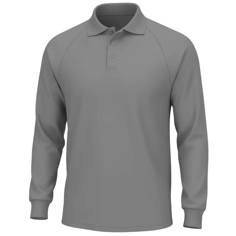 Factory Custom American Mens Fire Resistant Workwear Clothing Frc Work Polo Shirt Gray Color