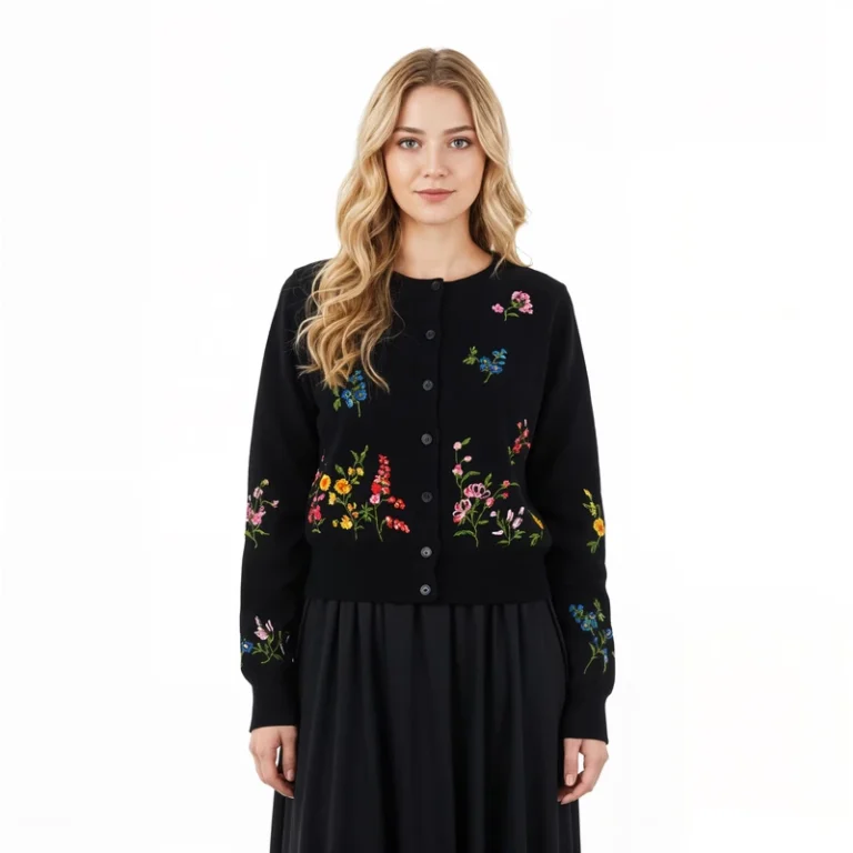 Factory-Custom-Autumn-Winter-Women-Sweater-Long-Sleeve-Crew-Neck-Ladies-Cardigan-Cotton-Button-Embroidery-Women-Knit-Cardigan
