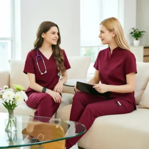 Factory Custom High Quality Medical Uniforms Women Short Sleeve Scrubs Set With Moisture Wicking Fabric For Hospital Work