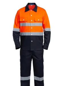 Factory Custom High Visibility Industry Workshop Safety Clothes Workwear Reflective Stripe Work Uniform