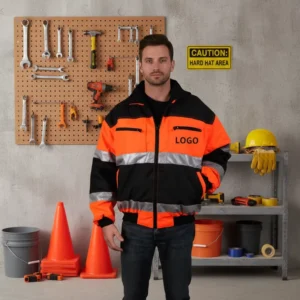 Factory Custom High Visibility Waterproof Winter Construction Breathable Reflective Safety Jacket