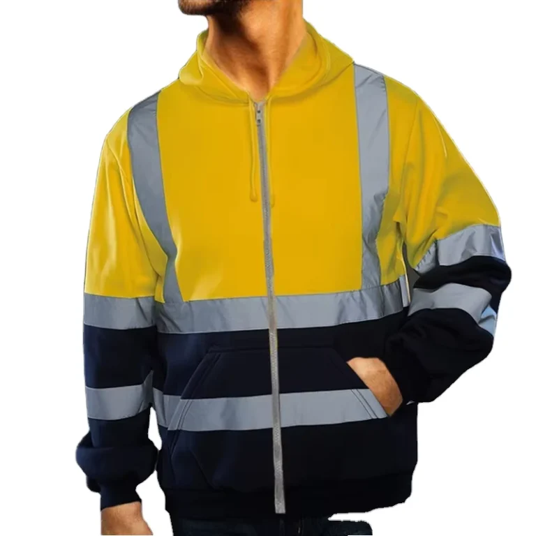 Factory-Custom-LOGO-Men-Women-Reflective-Hi-Vis-Fleece-Sweatshirt-Big-Size-Polyester-Safety-Jacket-Hood