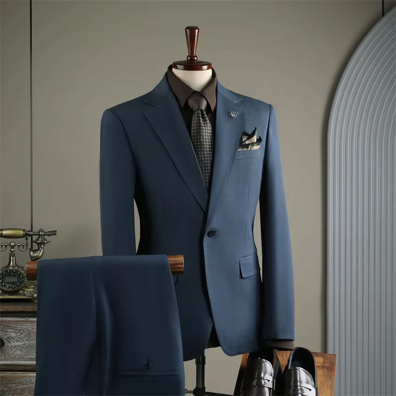 Factory Custom Men Suits 2 Pieces High Quality OEM Luxury Men Suits for Wedding Formal Working Suits for Men