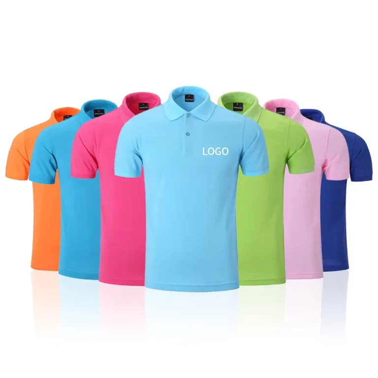 Factory-Custom-Mens-Golf-Shirts-Woven-Polyester-Cotton-Blend-Screen-Printed-Custom-Logo-Quick-Dry-Breathable