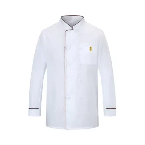 Factory Custom Women’s Chef Uniform Jacket in Navy and White