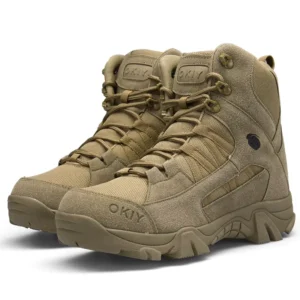 Factory Customize Outdoor Trekking Hiking Boots Black Combat Tactical Boots for Men