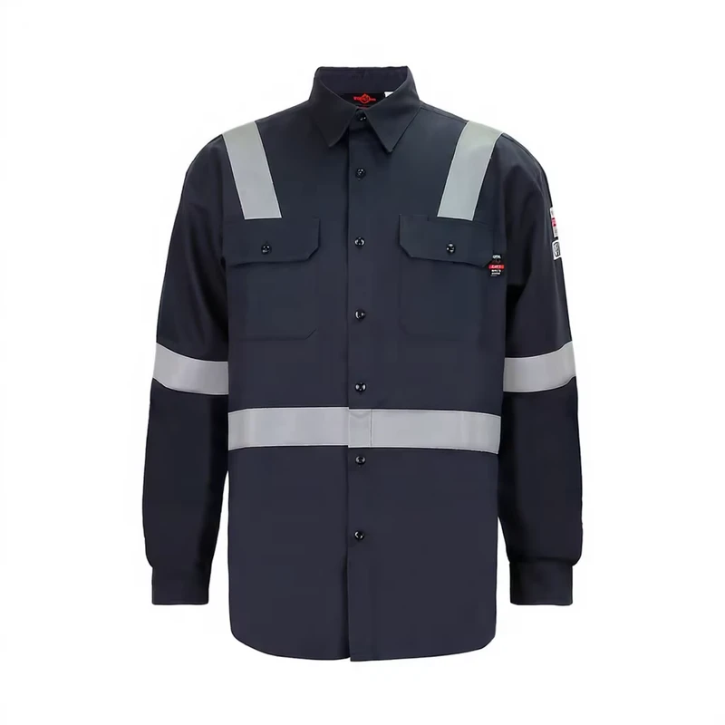 Factory Customized Fire Resistant Clothing FR Cotton Nylon Work Shirt Flame Resistant Shirt for Worker