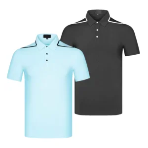 Factory Customized Logo Summer Golf Short sleeved T shirt with Moisture absorbing Properties