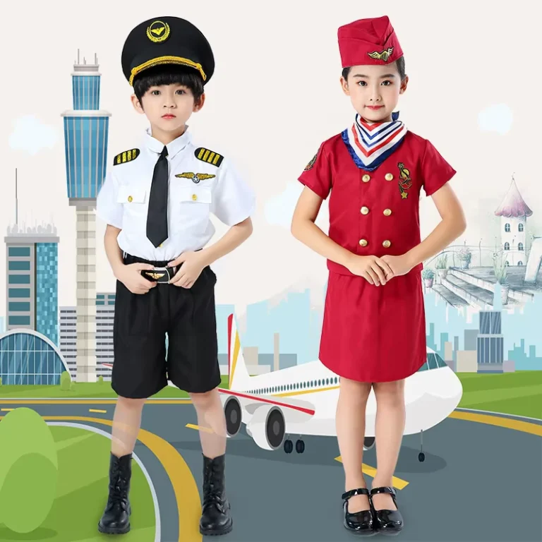Factory-Direct-Carnival-Career-Day-Flight-Attendant-Stewardess-and-Pilot-Costume-Full-Set