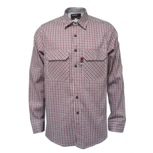 Factory Direct Cotton Long Sleeve Flame Resistant Arc Flash Protection Oil Field Wear Two Tone Work Shirt