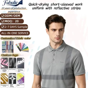 Factory Direct Multi Color Hi Vis Polo Shirt Custom Fabric Color Reflective Safety Workwear Fluorescent Work Safety Shirt
