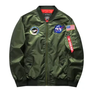 Factory Direct OEM Men’s Embroidered Waterproof Bomber Jacket Polyester Nylon Hooded Flight Jacket