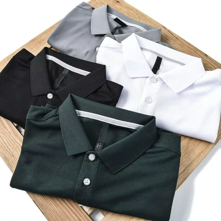 Factory-Direct-Quick-Drying-Mens-Polo-Shirts-Elastic-Reflective-Polo-t-Shirts-Men-Cotton-Shirts