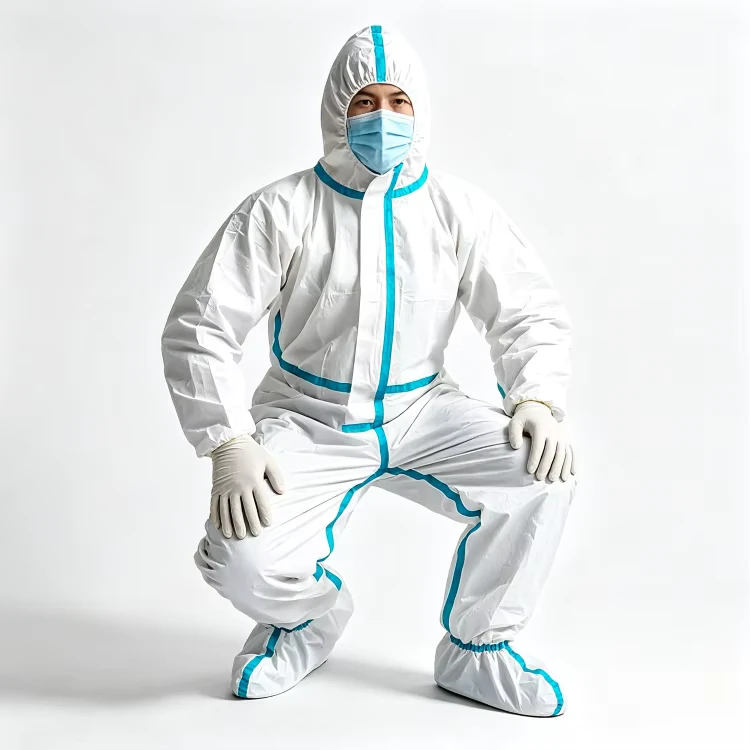 Factory Disposable Type 5 6 Hazmat Overall Custom Printed Logo & Packaging Customization for Bulk Buyers