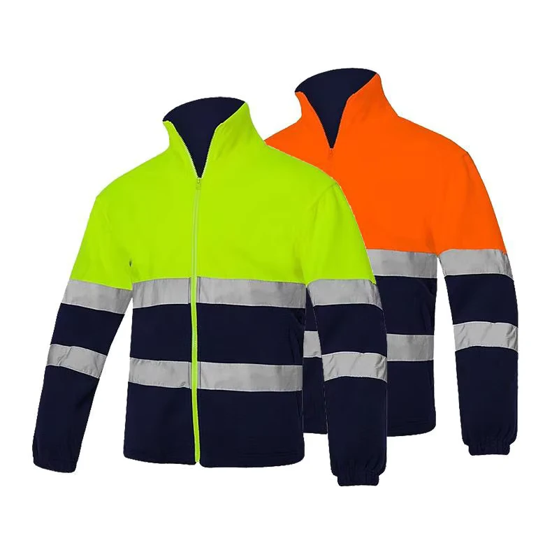 Factory Hi Vis Cotton Blue Safety Reflective Polo T Shirt Reflective Safety Polos T Shirts for Mining Construction for Winter