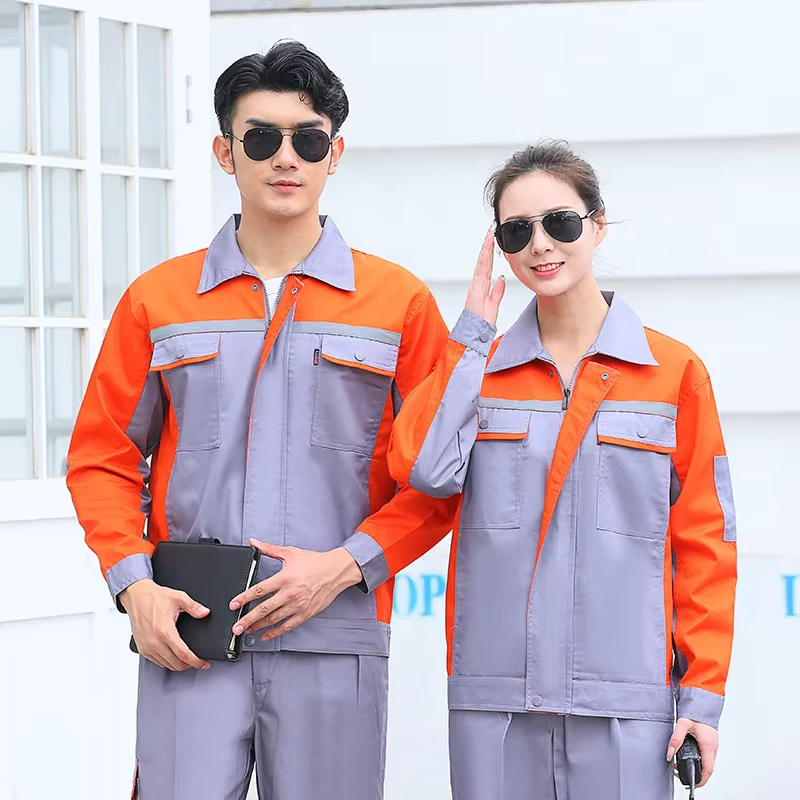 Factory Industrial Work Worker Wear Long Sleeve Breathable Work Uniform Custom Logo Work Clothes