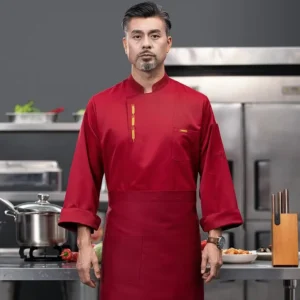 Factory Kitchen Clothing Hospitality Restaurant Men’s Chef Jacket for Kitchen OEM