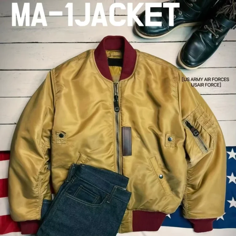 Factory-Made-Mens-Windproof-Pilot-Jacket-University-Style-Jacket
