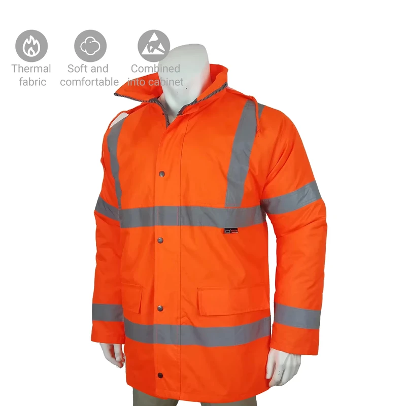 Factory Manufacture Winter Waterproof Warm Hi Vis Reflective Jackets Waterpoof High Visibility Yellow Jacket