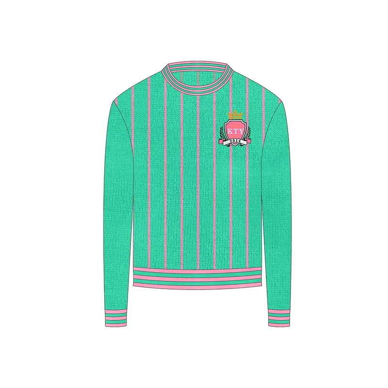 Factory Plus Size Thin Wool Men's Stripe Sweaters Winter Crew Neck Long Sleeves Sweater for Men
