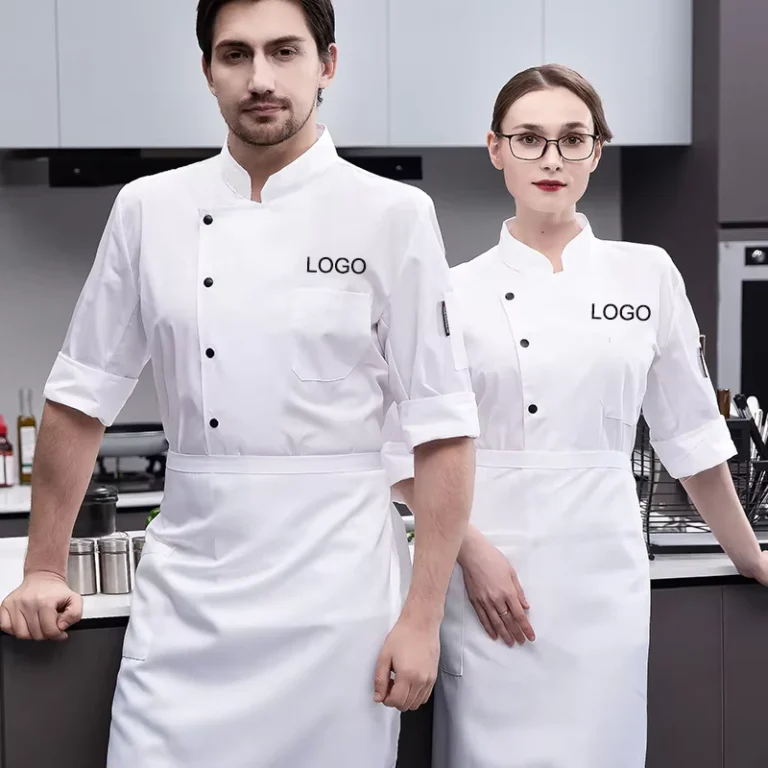 Factory-Price-Coat-Short-for-Bakery-Kitchen-Staff-Work-Uniform-White-Shirt-for-Men-Hotel-Waiter-Fast-Food-Chef-Jacket