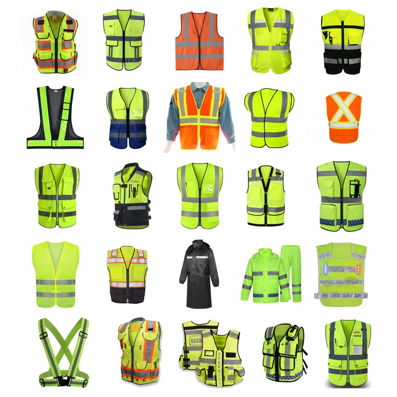 Factory Price OEM ODM Custom Style Fabric Logo Outdoor Security Workwear Hi Vis Reflective Safety Clothing Vest Multi Colored