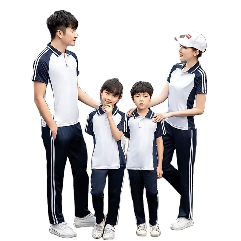 Factory Selling Full Age Unisex Summer Color Matching Short Sleeves Breathable Customized Class Clothing School Uniforms
