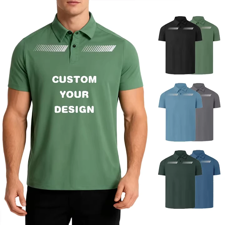 Factory Sports Polo Shirt Custom Logo Polyamide Spandex Quick Dry Sublimation Men's Blank Uniform Golf Polo