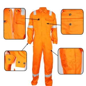 Factory Supply 100% Cotton Outdoor Safety Work Rescue Firefighter Welding Uniforms Fabric with Flame Retardant