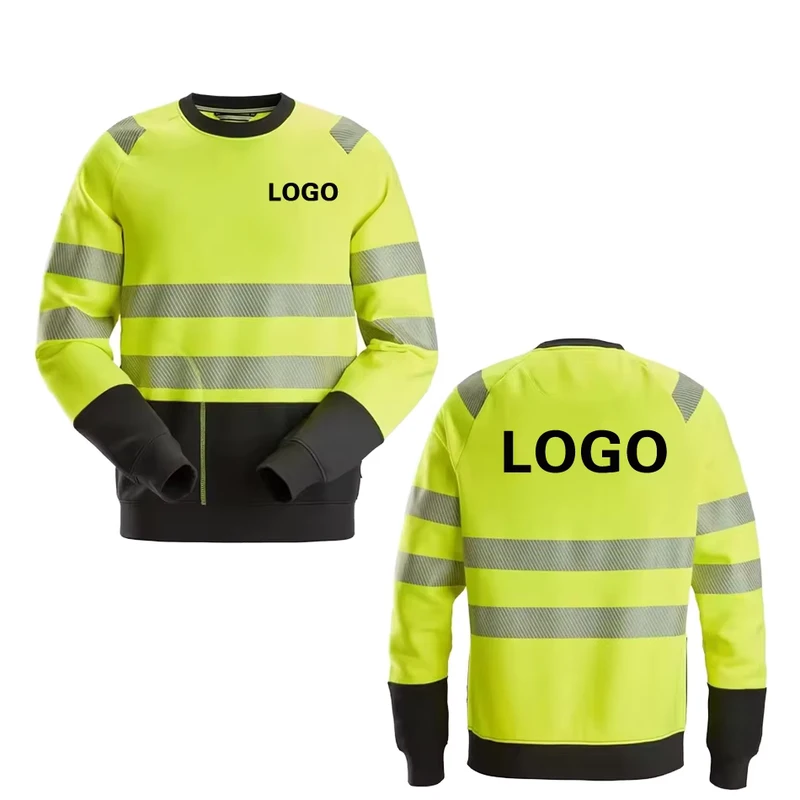 Factory Supply 100% Polyester Hi-Vis Breathable Dust-Proof Unisex Sleeve Construction Work Shirt Reflective Safety Clothing