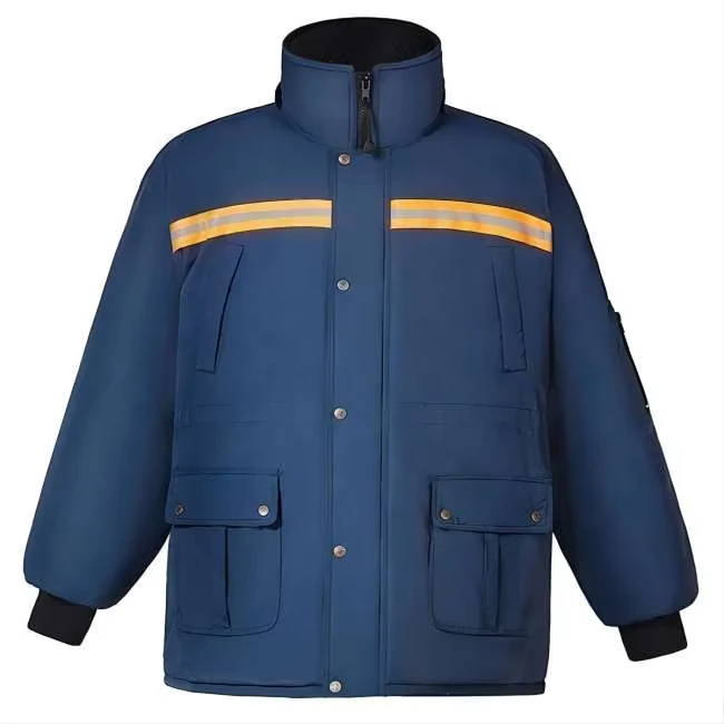 Factory Supply Custom Reflective Freezer Cold Room Storage Clothing Hi Vis Winter Waterproof Mining Work Jacket ANSI Safety