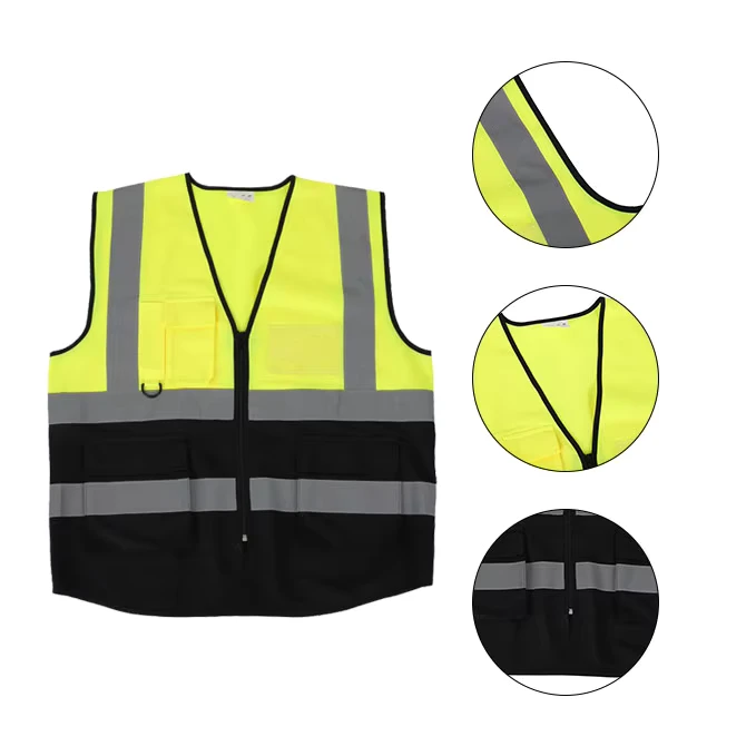Factory Supply Customized Logo High-Visibility Security Road Traffic Reflective Safety Vest