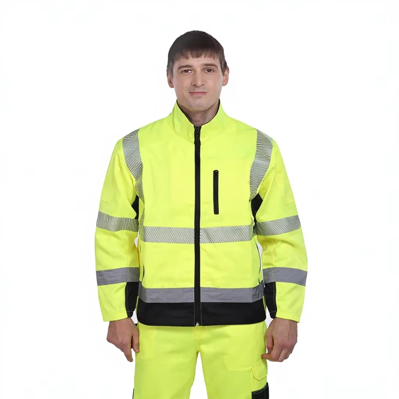 Factory Supply FR Safety Work Suit Jacket and Pant Industrial Anti-Static Arc Flash Fire-Resistant Work Wear