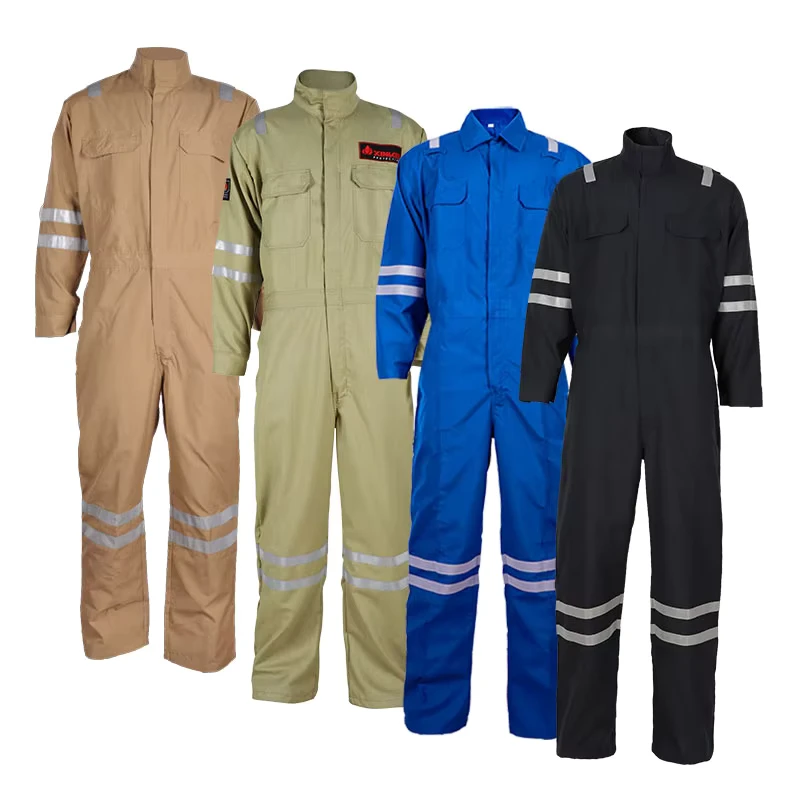 Factory Supply Fire Resistant FR Flame Retardant Welding Coverall Fireproof Safety Reflective FRC Uniform Coverall For Workers