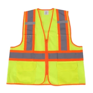 Factory Supply Hi Vis Reflective Safety Working Vest Yellow High Visibility Workwear with Mesh Customizable Logo Jackets Style