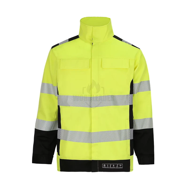 Factory Supply Hi Vis Safety Clothing Flame Resistant Workwear Fire Retardant FR Work Jacket