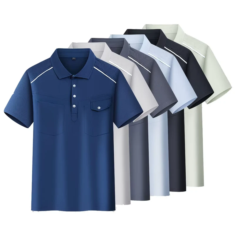 Factory Supply High Quality Quick Dry Workwear Shirts with Pocket OEM Service Durable Polo T Shirt