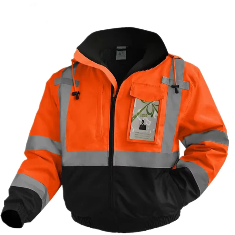 Factory-Supply-High-Visibility-ANSI-EN471-Class-3-Waterproof-Polyester-Oil-Gas-Mining-Industrial-Safety-Workwear-Jacket-Coverall
