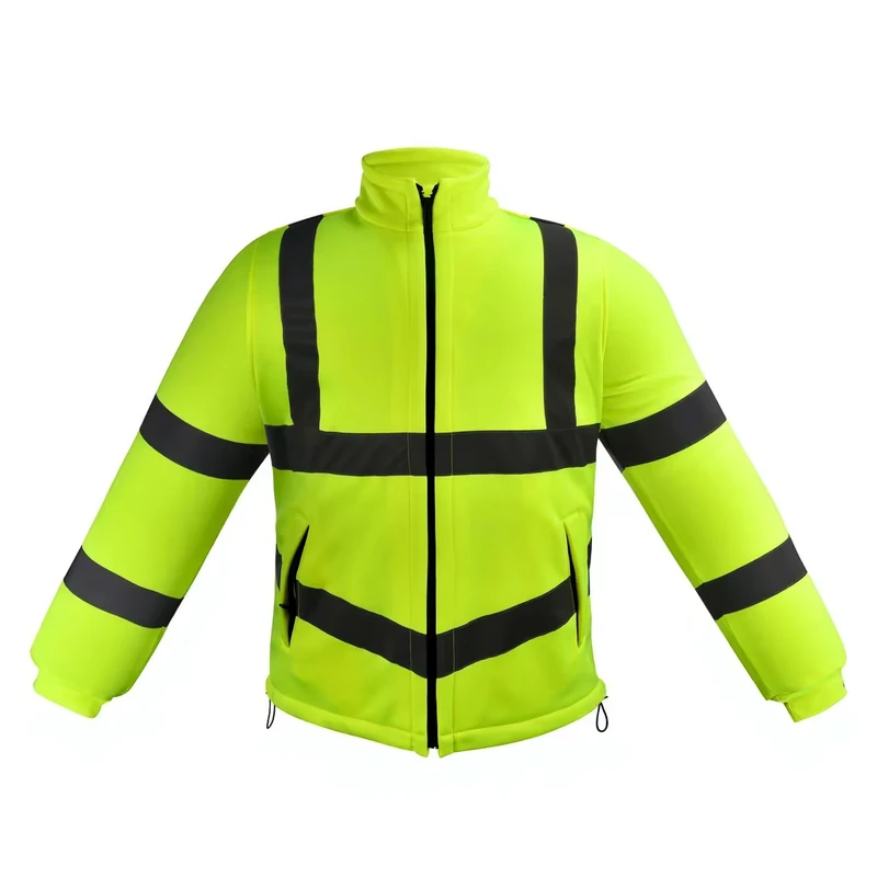 Factory Supply High Visibility Work Wear Safety Clothing Fluorescent Color Hi Vis Reflective Jacket Hoodies