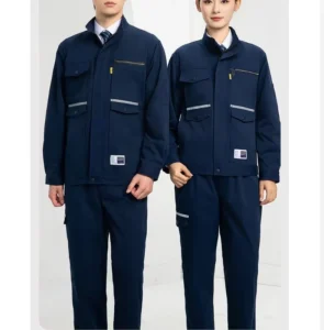 Factory Supply Industrial Work Clothes Elasticity Construction Anti-static Mulit-pockets Workwear Jacket and Pants Uniforms