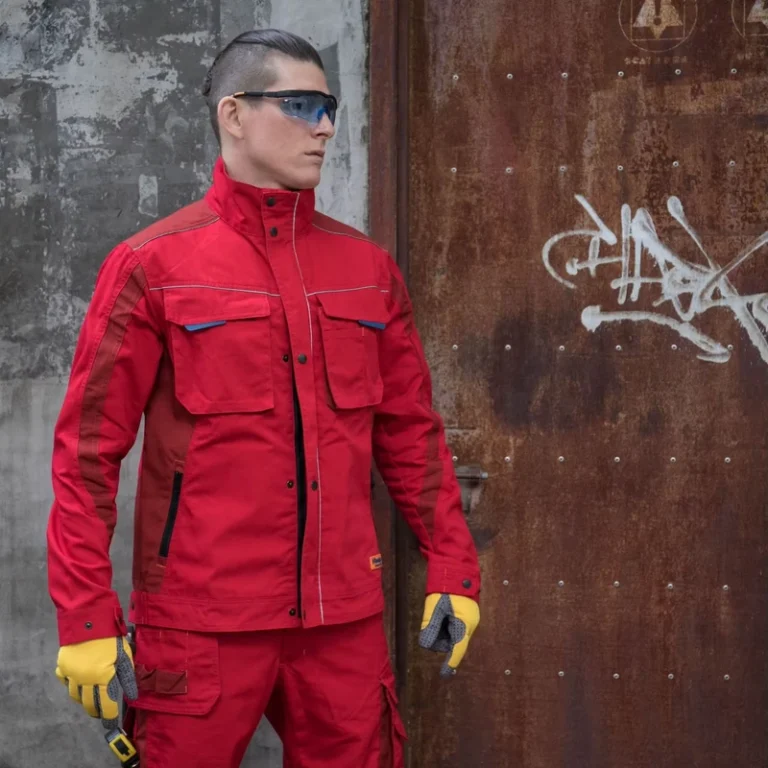 Factory-Supply-Industrial-Workwear-Protective-Garment-Safety-Work-Clothes-Red-Color