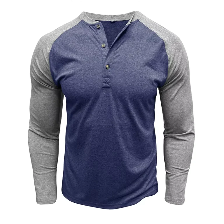 Factory-Supply-Long-Sleeve-Black-Crew-Neck-Mechanic-Workwear-Welding-Fire-Resistant-FR-Manufacturer-Work-Henley-Shirt