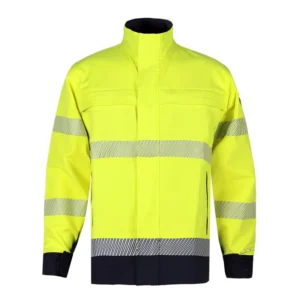 Factory Supply Modacrylic 4 way Stretch Multinorm Fire Resistant Fireproof FR Welder Fire Retardant Safety Welding Jacket