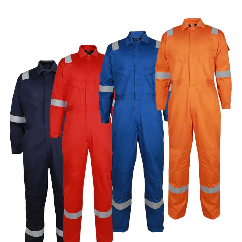 Factory Supply NFPA 2112 EN 11612 Flame Resistant FRC FR Safety Industrial Fire Retardant Coverall