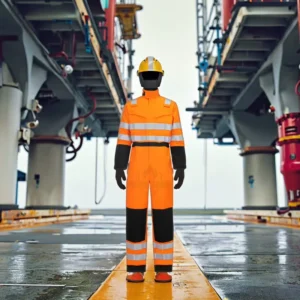 Factory Supply NFPA2112 Compliant Hi Vis Industrial Reflective Workwear FRC Safety Coveralls