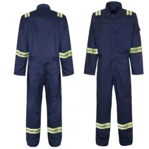 Factory Supply NFPA2112 EN11612 100%cotton Flame Retardant Coverall FR Industrial Work Suit