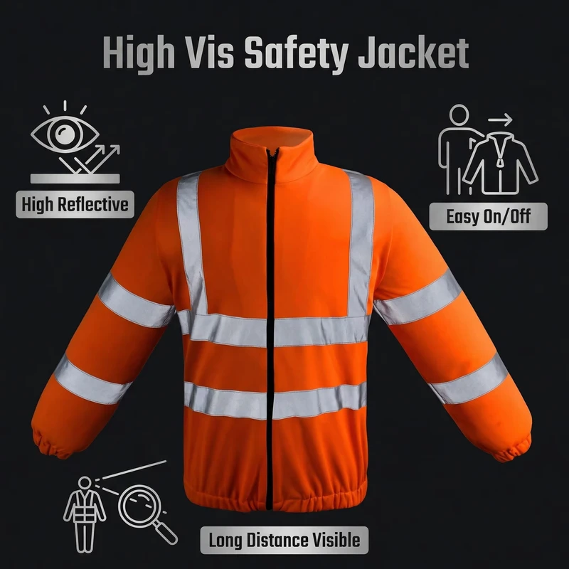 Factory Supply Professional Safety Jackets Waterproof Reflective Working Hi Vis Safety Jackets