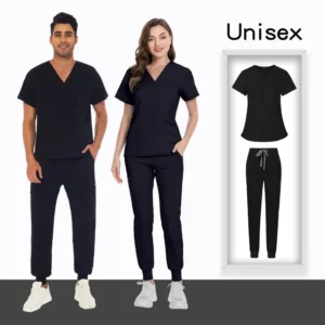 Factory Supply Stretchy Custom Logo Nurse Scrubs Twill Fabric Medical Scrub Uniforms Hospital Uniform Unisex