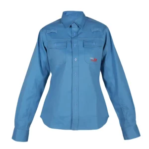 Factory Supply UL NFPA 2112 FRC Welding Long Sleeve Fire Resistant Work FR Shirt For Women