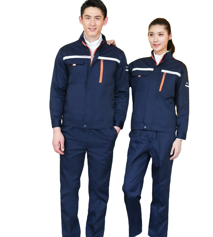Factory-Supply-Unisex-Cotton-Working-Clothes-Soft-Workwear-Jacket-and-Pants-Reflective-Strips-Summer-Long-Sleeve-Overalls